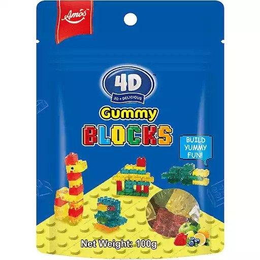Amos 4D Gummy Block - 100g