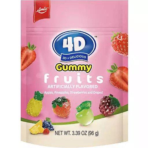 Amos 4D Gummy Fruits - 96g