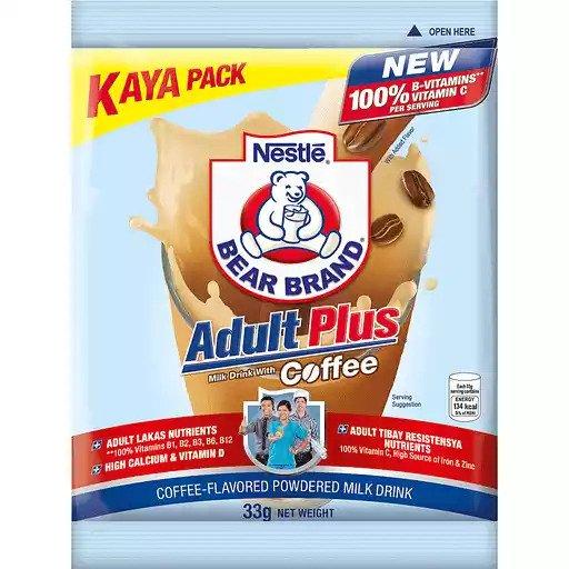Bear Brand Milk Adult Plus Coffee - 33g
