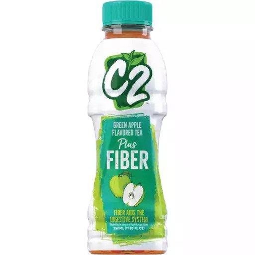 C2 Tea Plus Fiber Green Apple - 350ml