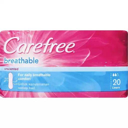 Carefree Pantyliner Breathable Scented 20s