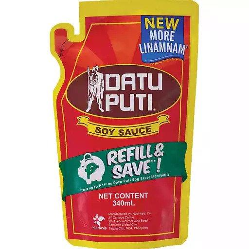 Datu Puti Soy Sauce Refill Pack 340ml