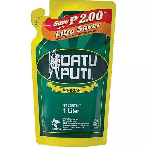 Datu Puti White Vinegar 1l Stand Up Pouch 1L