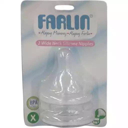 Farlin Large Silicon Wide Neck Nipple 2s