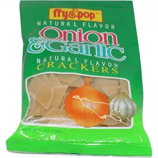 Fry & Pop Onion Garlic Crackers - 80g
