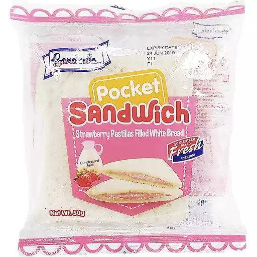 Gardenia Pocket Sandwich Strawberry Pastillas 50g