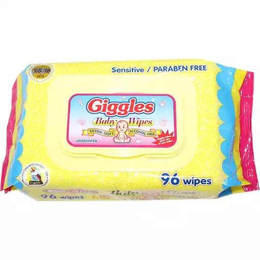 Giggles Unscented Baby Wipes 96s