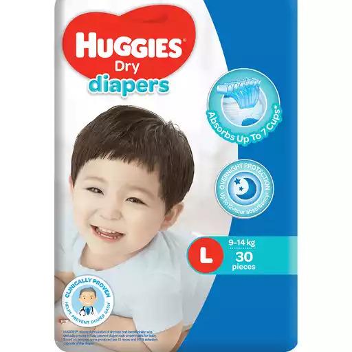 Huggies Dry Diapers Eco Large 30s