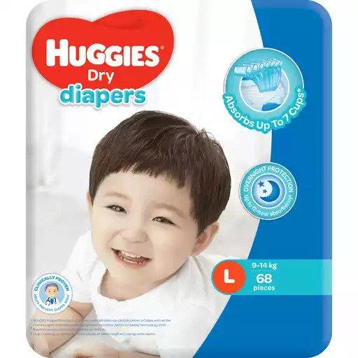 Huggies Dry Super Jumbo Pack Large 68s