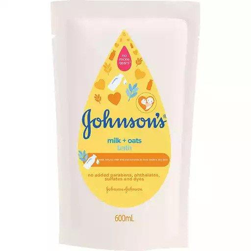 Johnson's Baby Bath Milk + Oats Refill 600ml