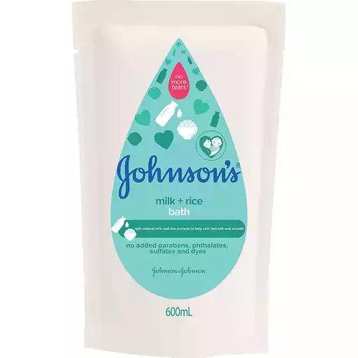 Johnson's Baby Bath Milk + Rice Refill 600ml