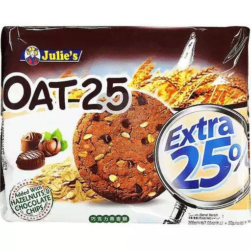 Julies Biscuit Oat 25 Chocolate 200g