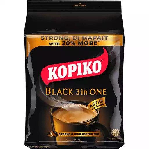 Kopiko 3in1 Black Coffee - 30g x 10pcs minibag
