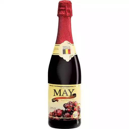 May 100% Sparkling Red Grape Juice - 750ml