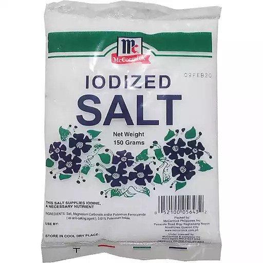 Mc Cormick Iodized Salt Plastic Bag 150g