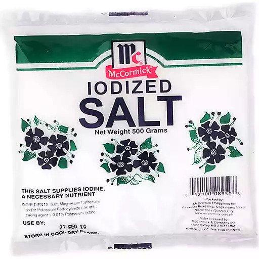 Mc Cormick Iodized Salt Plastic Bag 500g
