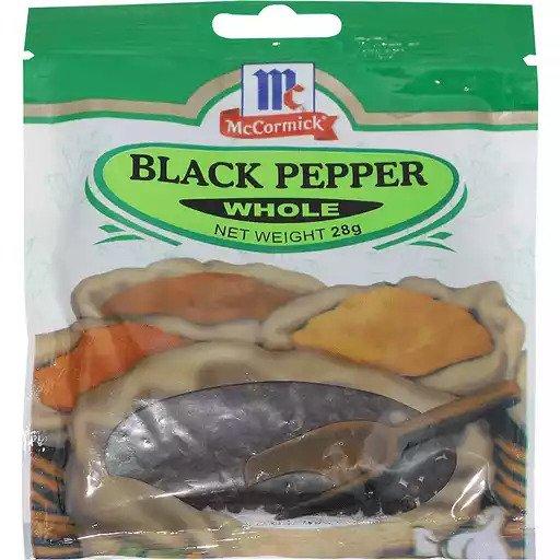 Mc Cormick Spices Black Pepper Whole Economy 28g