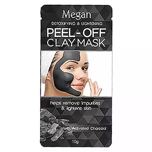 Megan Detoxifying & Lightening Peel Off Clay Mask with Activated Charcoal - 10g