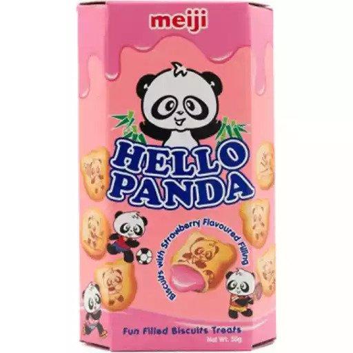 Meiji Hello Panda Biscuits with strawberry Cream 43g