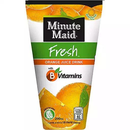 Minute Maid Fresh Orange Juice Drink - 200ml