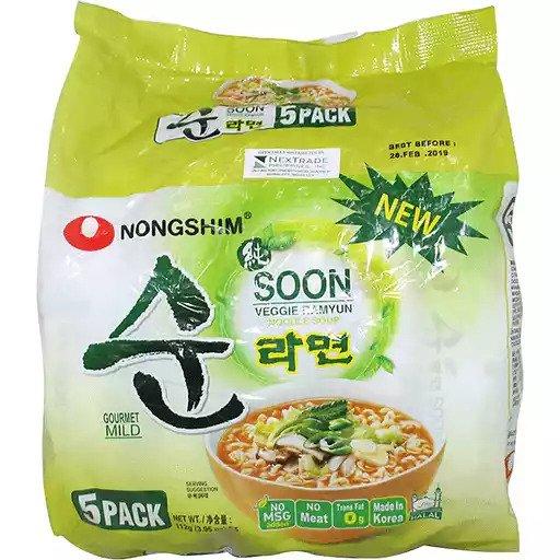 Nongshim Soon Veggie Ramyun - 112g x 5pcs