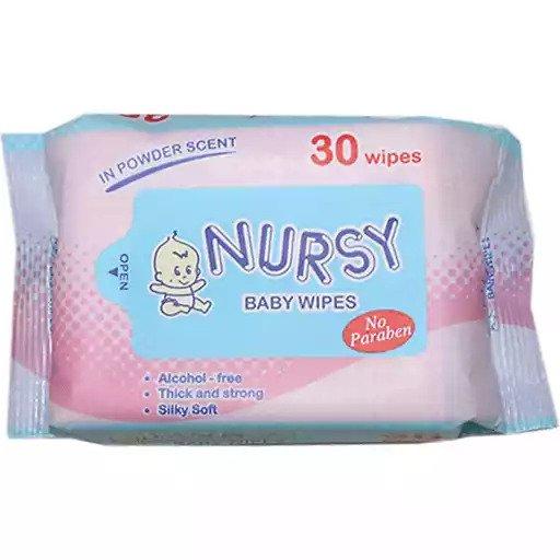 Nursy Baby Wipes in Powder Scent 30s