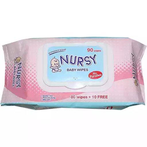 Nursy Baby Wipes in Powder Scent 90s
