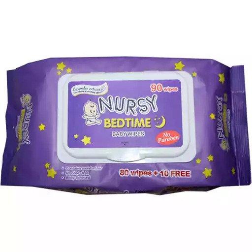 Nursy Bedtime Baby Wipes Lavender 90s