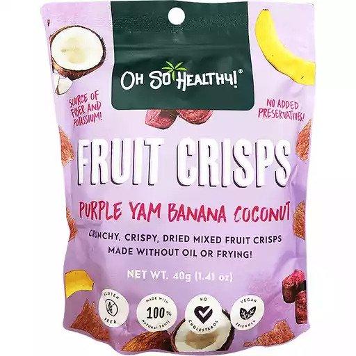 Oh So Healthy Fruit Crisps Purple Yam Banana Coconut - 40g