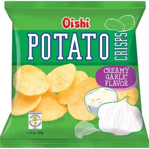 Oishi Potato Crisps Creamy Garlic - 50g
