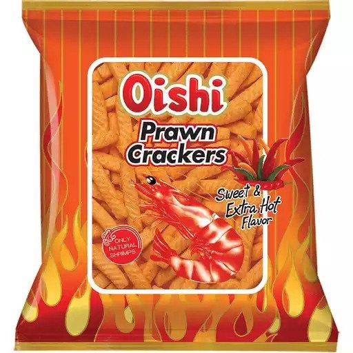 Oishi Prawn Crackers Sweet & Extra Hot Flavor - 24g
