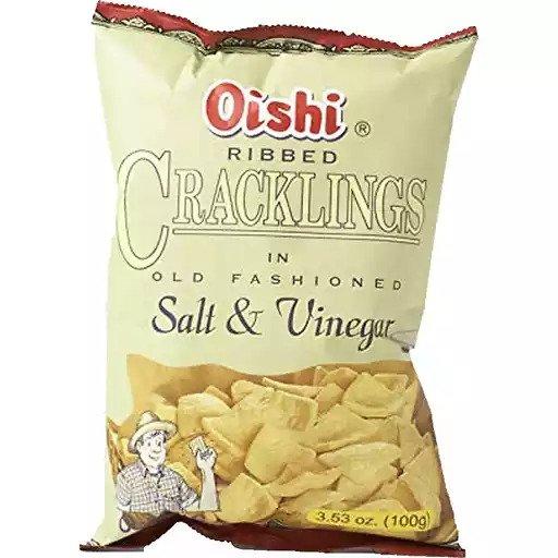 Oishi Ribbed Cracklings Salt & Vinegar - 100g