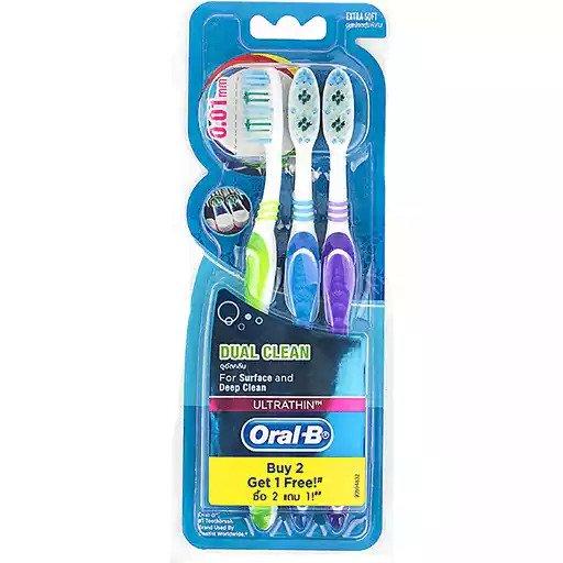 Oral B Ultra Thin Dual Clean Toothbrush 2+1