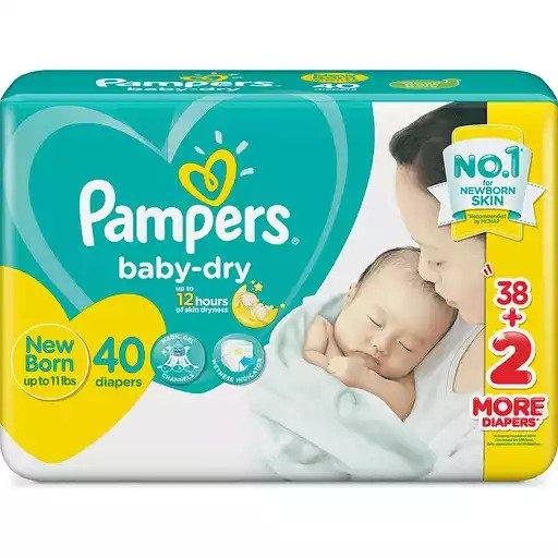 Pampers New Born Baby Dry Diaper 40s