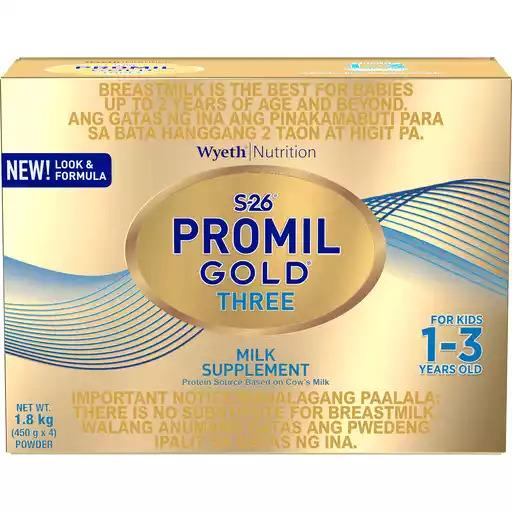S26 Promil Gold Three (1-3 years) Milk Supplement - 1.8kg