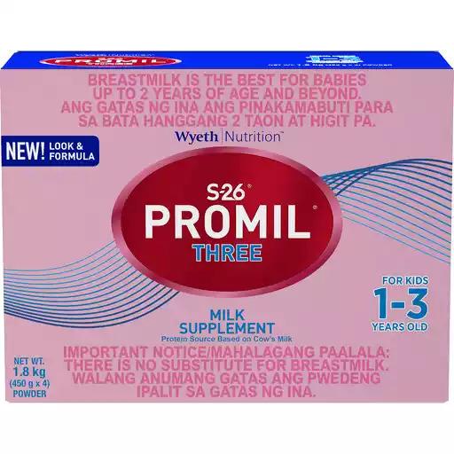 S26 Promil Three (1-3 years) Milk Supplement - 1.8kg