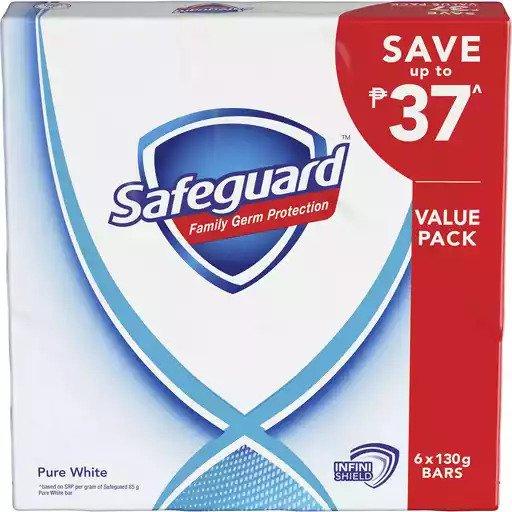 Safeguard Pure White Value Pack - 130g x 6pcs