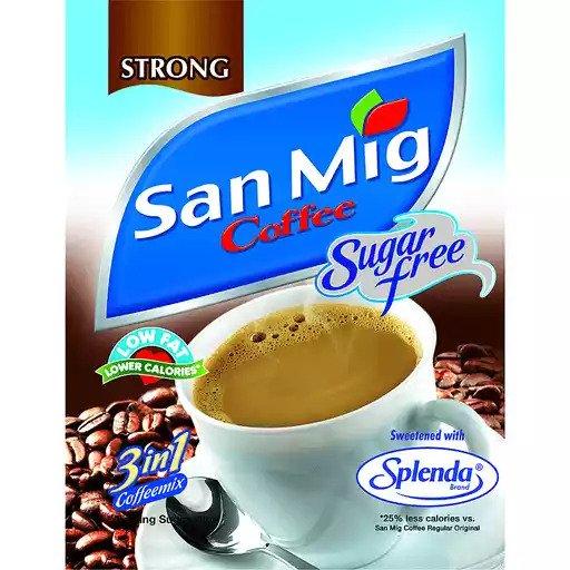 San Mig Coffee 3 in1 Sugar Free Strong - 10pcs