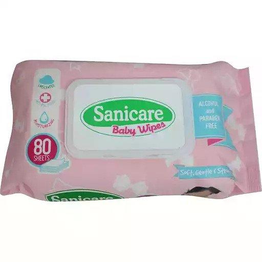 Sanicare Baby Wipes Unscented - 80 sheets