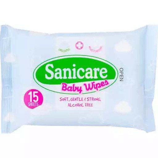 Sanicare Unscented Baby Wipes 15s