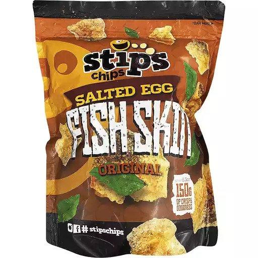 Stips Chips Salted Egg Fish Skin Original - 150g