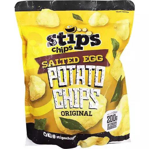 Stips Chips Salted Egg Potato Chips Original - 200g
