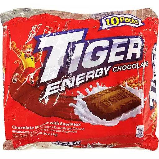 Tiger Energy Chocolate Cookies 10s 210g