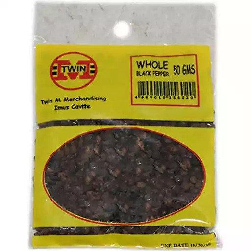 Twin M Spices Whole Black Pepper 50g