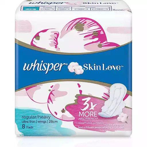 Whisper Skin Love Regular/Heavy Ultra Thin with Wings 8s