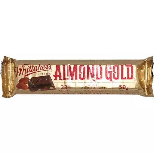 Whittakers Chocolate Almond Gold Chunks 50g